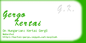 gergo kertai business card